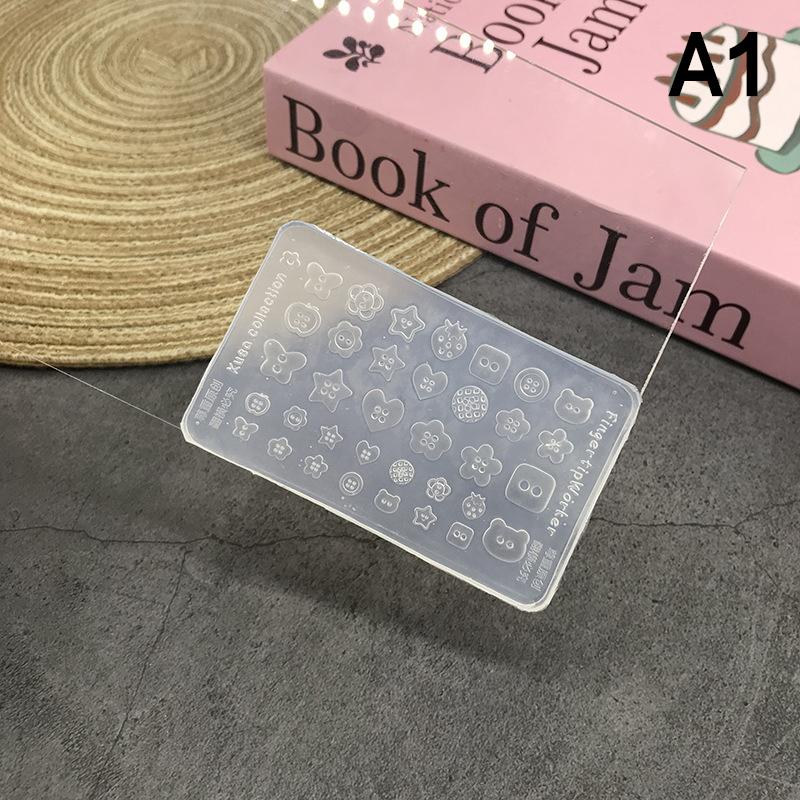 Nail Tool Diy Cartoon Butterfly Button Key Lock Silicone Mold Decorations Accessories Stamping Manicure Art