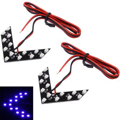 14 светодиодов 3528 SMD Световая стрелка для бокового зеркала автомобиля, указатель поворота