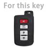Чехол для ключа автомобиля для Toyota Camry Corolla RAV4 Highlander Avalon 2015 - 2017 4 кнопки Smart Control Чехол Держатель Брелок