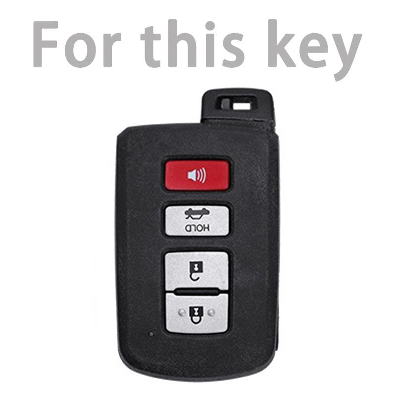 Чехол для ключа автомобиля для Toyota Camry Corolla RAV4 Highlander Avalon 2015 - 2017 4 кнопки Smart Control Чехол Держатель Брелок