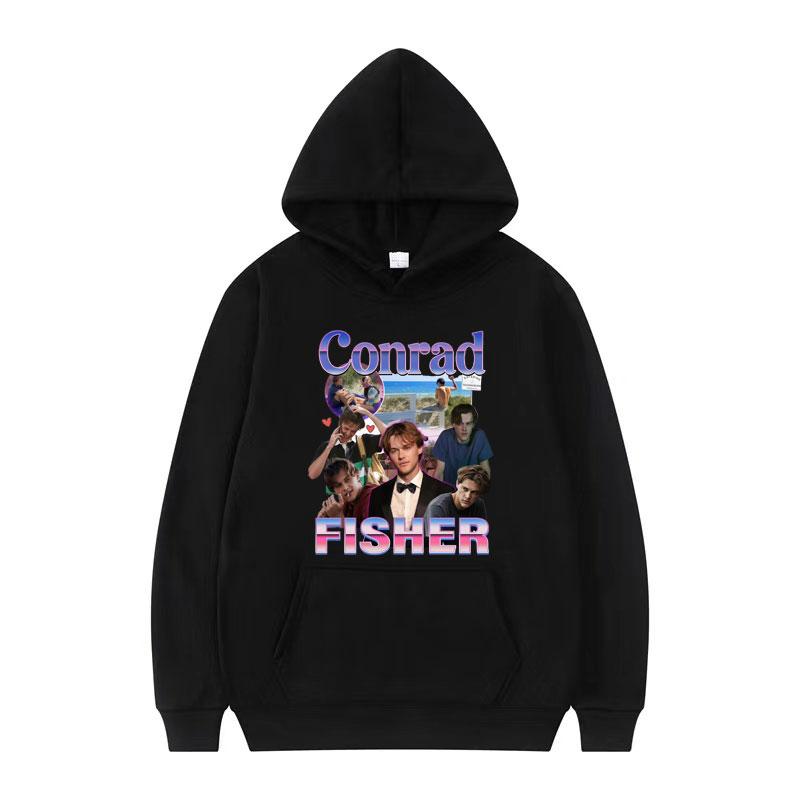 Мужская толстовка с графическим принтом Team Conrad Cousins Beach Худи Conrad Fisher из фильма Y2k с длинным рукавом Удобное Оверсайз Худи