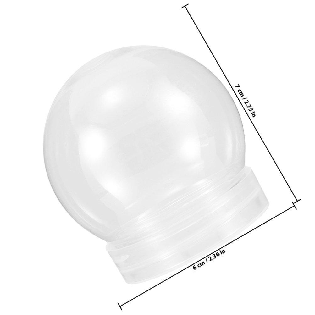 12Pcs DIY Clear Plastic Snow Globes Screw Caps Fillable Water Globes Perfect Winter Holiday Decor Craft Kit for Kids Adults