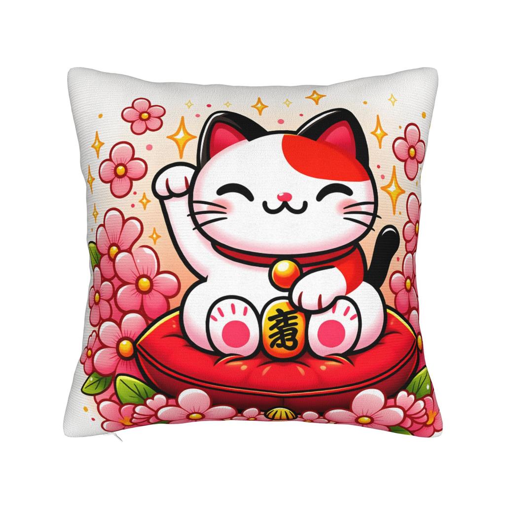 Pillow Case Lucky Cat Money For Shop Design Pillow Cover For Wedding Party Home Decor Funny Pillowcases