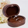 Handmade Wooden Rustic Ring Box Clear Lid Wedding Ring Storage Box Velvet Interior Magnet Closure Proposal Engagement Ring