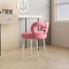 Vanity Stool with Bowknot Backrest Living Room Women Girls Bedroom Makeup Chair
