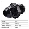 2Pcs 8AN to 8AN Male Flare Coupler Union Straight Fuel Hose Adapter Fitting Blue