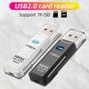 Мини-кардридер USB2.0 2 в 1 для ПК Micro SD TF устройство чтения карт памяти адаптер для записи нескольких карт флэш-накопитель аксессуары для ноутбуков
