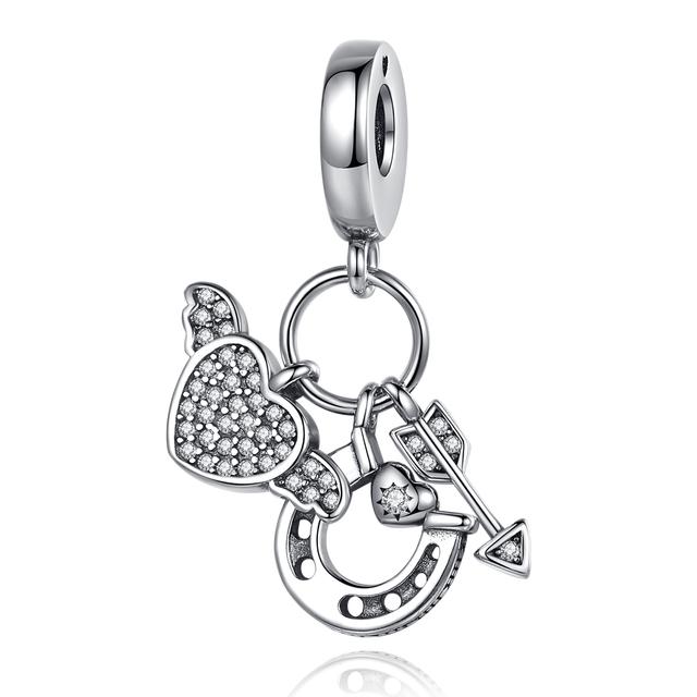 Аксессуары ко Дню матери, стерлингового серебра 925 пробы, бусины, подвески в форме сердца для мамы, подходят оригинальные браслеты, женские ювелирные изделия, подарок