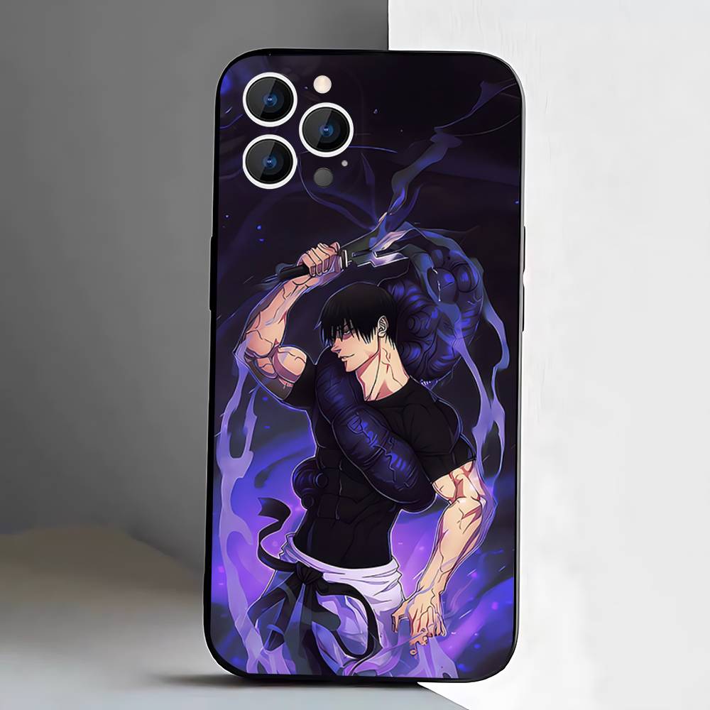 Чехол для телефона Toji Fushiguro Jujutsu K-Kaisen для iPhone 17,16,15,14,13,12,11,Pro,XS,Max,XR,Plus,E,SE4,Mini Черный Мягкий Чехол