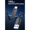 Кабель USB3.2 Type A на USB C Gen2 10 Гбит/с для передачи данных SSD Жесткий диск NVMe 3A 60 Вт Быстрая зарядка для iPhone 15 16 Samsung