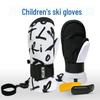 2024 Winter Kids' Double Layer Waterproof Ski Gloves: Wear-Resistant & Warm