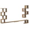 180cm Wall Mounted TV Entertainment Center, Modern Wood Floating Media Console & Display Shelves with Storage Cubes, DIY Living Room Shelf Unit