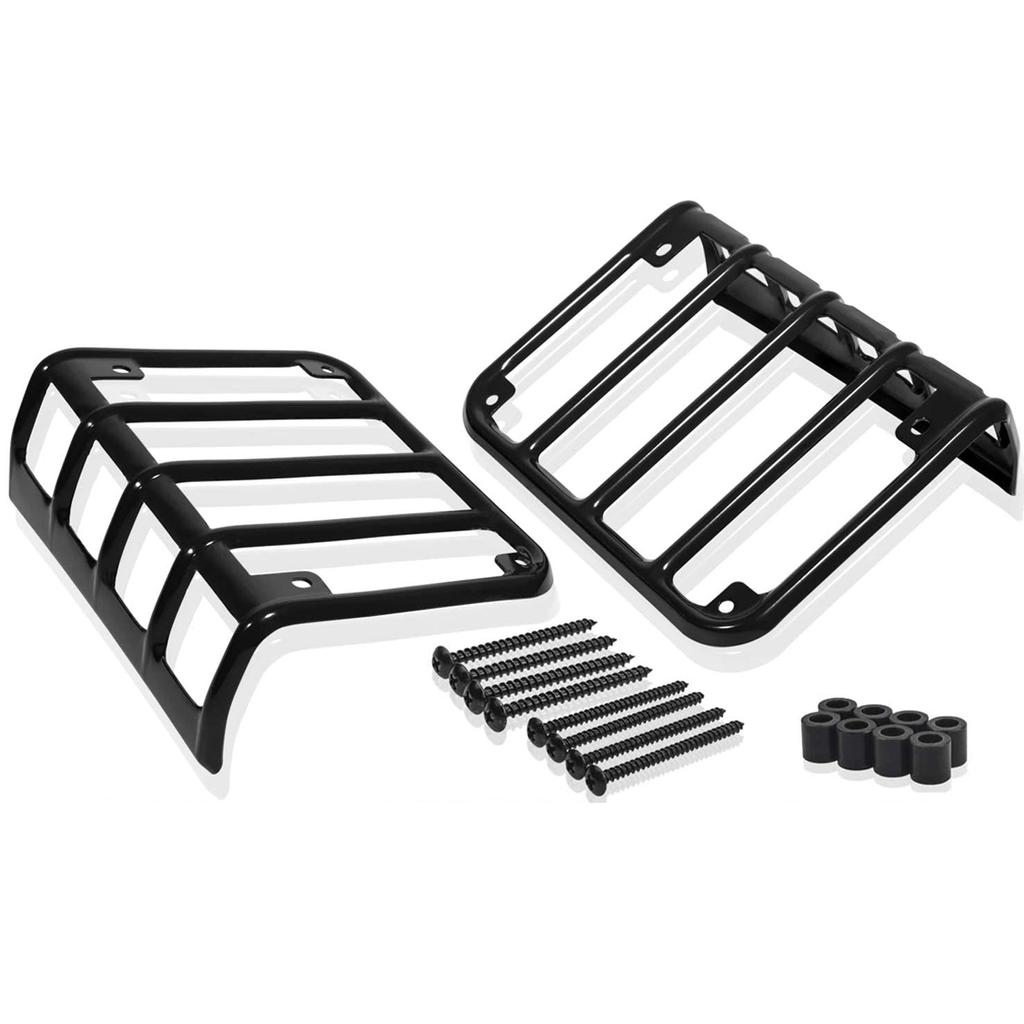 1 пара металлическая защитная крышка для заднего фонаря автомобиля, хромированная стильная задняя фара, корпус заднего фонаря для Jeep Wrangler JK 2007-2018