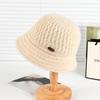Winter Large Head Bucket Hat - Solid Knit Cashmere Wool, Windproof & Warm Fisherman Style