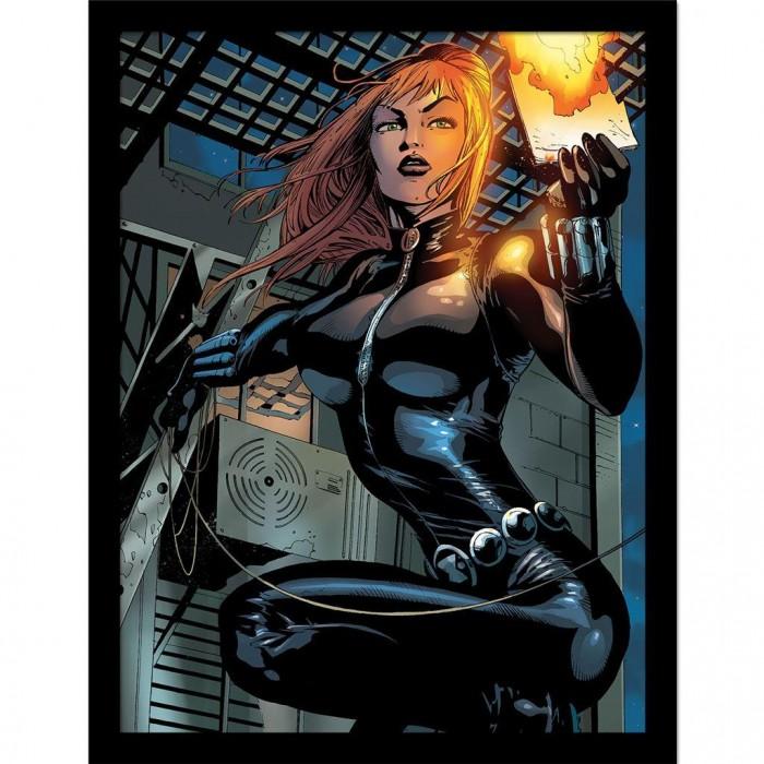Marvel Black Widow Vs Moon Knight Black Widow Framed Poster