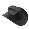 New color western cowboy hat men's and women's versatile wide-brimmed top hat white belt buckle sun hat