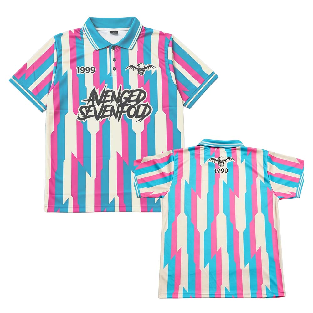 Avenged Sevenfold Polo Shirt Casual Short Sleeve Summer Clothing Graphic Print Merch Button Design Unisex Tops