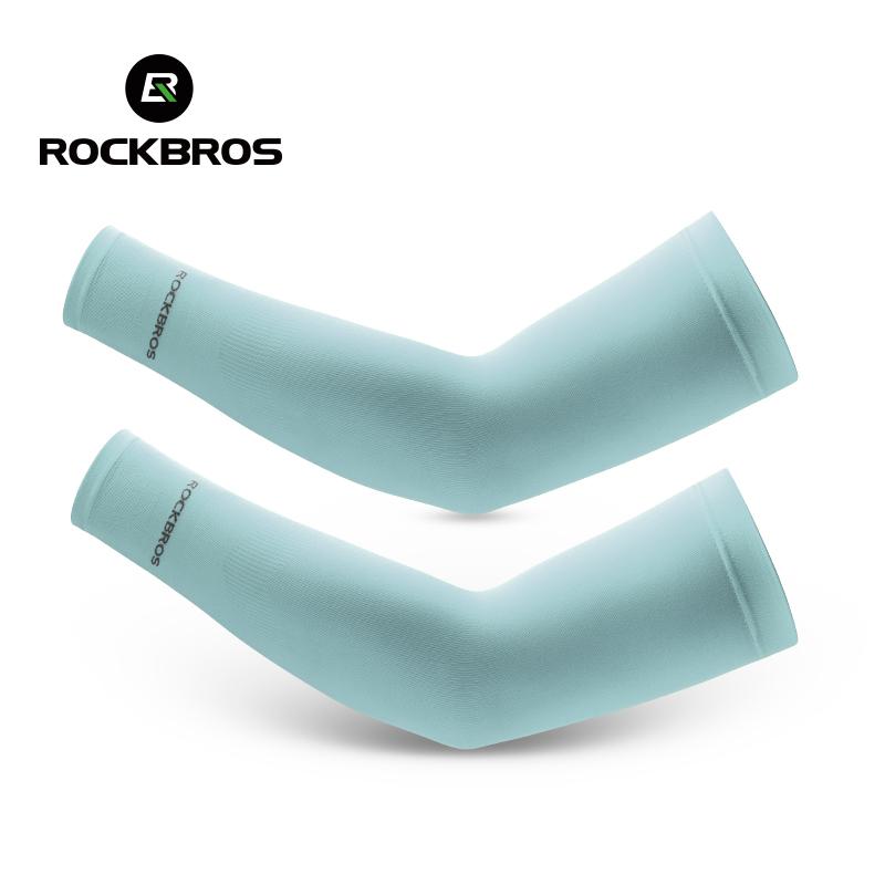 ROCKBROS Рукава велосипедные из ледяного шелка летние дышащие для защиты рук при езде на велосипеде на открытом воздухе от солнца и УФ-лучей спортивные рукава для горного и шоссейного велосипеда