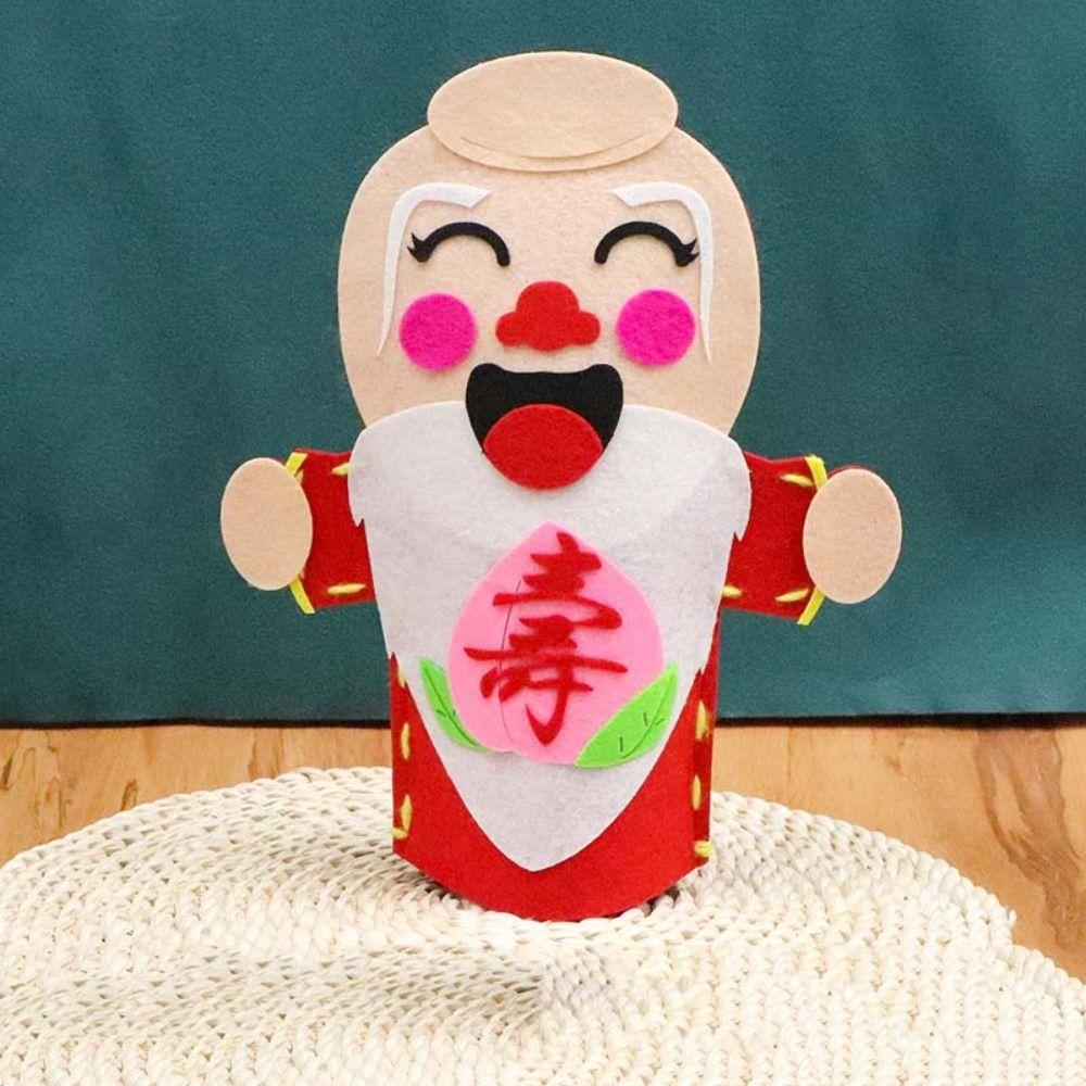 Cartoon New Year Hand Puppets The God of Wealth Festive Hand Puppets Birthday Gift