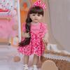BZDOLL 55cm Full Body Soft Vinyl Reborn Baby Girl Stand Doll Lifelike 22inch Princess Toddler Art Toy Bebe Birthday Gift for Children