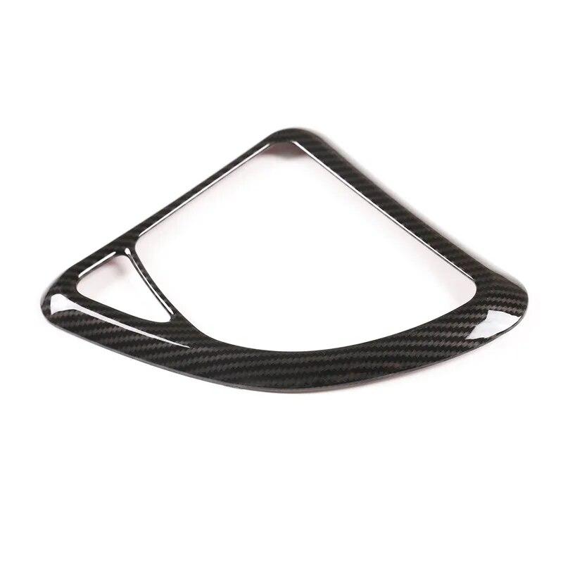 Carbon Car Style Car Central Control Gear Shift Lever Frame Stickers Fit For BMW 1 Series E81 E82 E87 2007-2011 Auto Accessories