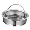 Kitchen Sink Strainer Drain with Fordable Handle, Food Filter Reusable Basket