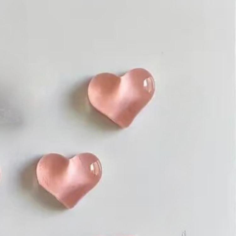 10 шт. Прозрачные магниты на холодильник в форме сердца 10 шт. Простые стильные наклейки для доски заметок DIY Мини-аксессуары для украшения домашнего холодильника