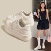 Маленькие белые туфли женские новые летне-осенние на толстой подошве, маффины, маленькие модные повседневные спортивные кеды для женщин