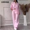 Summer Women's Plus Size Shirt Suit High Waisted Loose Pant Suit