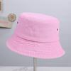 New solid color simple casual versatile small fresh bucket hat outdoor travel sunscreen shows small temperament basin hat