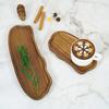 Деревянный поднос для чая и кофе, тарелка для фруктов, десертов и конфет, в японском стиле, блюдо для хлеба, закусок и еды, декоративная посуда для дома и кухни