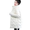 Glossy leave-in padded jacket women's medium and long jacket winter thickened jacket fashionable foreign style new women's padded jacket