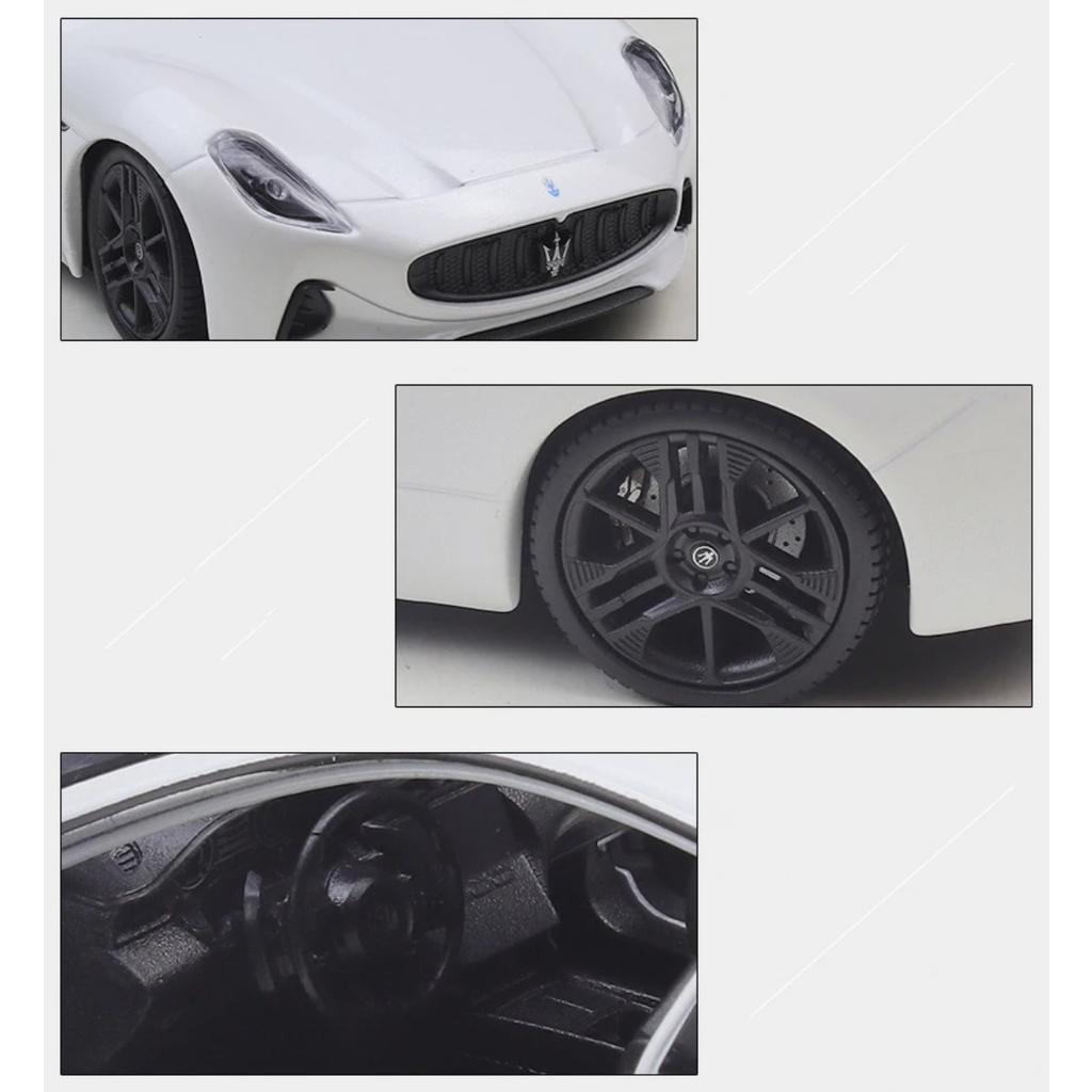 Welly 1/24 2023 Maserati Granturismo Folgore Coupe Alloy Sports Car Model Diecasts Metal Racing Car Vehicles Model Kids Toy Gift