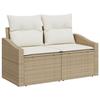 VidaXL Ensemble de 6 canapés de jardin avec coussins Beige Poly Rattan 3359828
