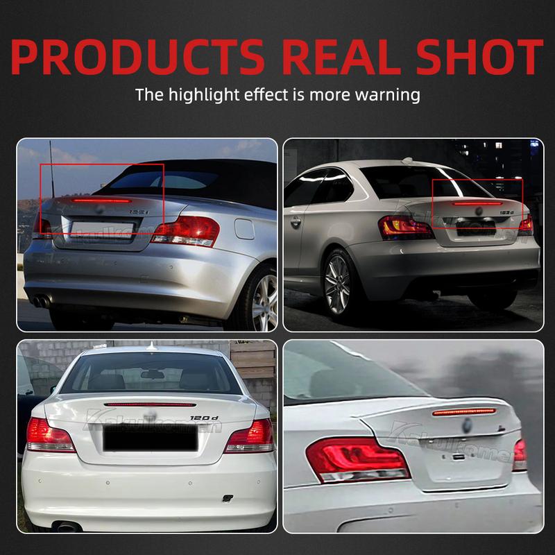 Car High Rear Brake Lamp For BMW 1 Series 128i 135i M E82 E88 2007-2013 Rear Bumper High Mount Taillight Stop Light 63257164978