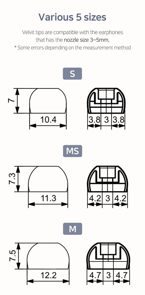 DIVINUS VELVET for AirPods Pro Pair Each of 5 Earpiece with Adapter for AirPods Pro 1 Pair for Completely Wireless Earphones Authorized Distributor [1
