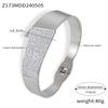 Unique Personality Bracelet Geometric Hollow-out Shape Stainless Steel Inlaid Diamond Temperament 100 Bypass Bracelet