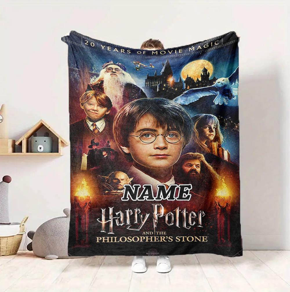 Custom Name Owl Letter Flannel Blanket Throw Blanket Soft Warm Sofa Bed home Decor Unique Gift