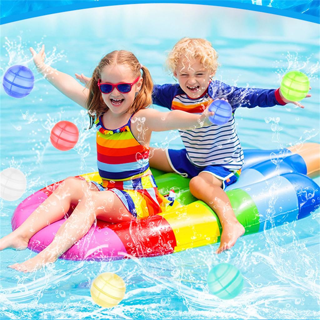 7шт многоразовые водные игрушки, надувные водные игрушки для детей и взрослых, летняя вечеринка, силиконовые водные игрушки для активного отдыха