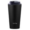 Iris Ohyama with Drink Tumbler with Traveler Lid 350ml Black Comes with a Lid That Spill Even When Tilted Safe for Driving or Carrying Around Slim