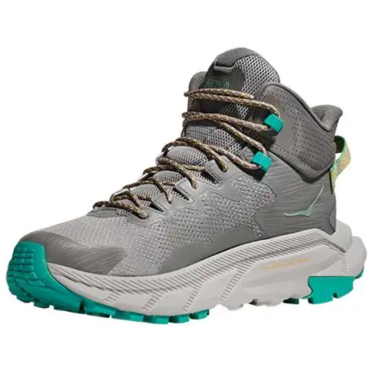 HOKA One One Trail Code Gtx Удобные Универсальные Нескользящие Прочные Полувысокие Функциональные Ботинки для Активного Отдыха Мужская Обувь Серый 1123165-GCQ
