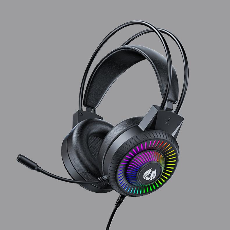 Новые наушники с RGB-подсветкой, игровая гарнитура, проводные наушники для компьютера, ноутбука