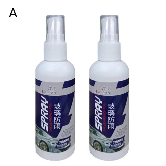 2 шт., 100 мл, автомобильный непромокаемый противотуманный спрей, долговечное покрытие, эффективная очистка, безопасный внедорожник, грузовик, авто ветровое стекло, зеркало заднего вида, противозапотевающее жидкое средство