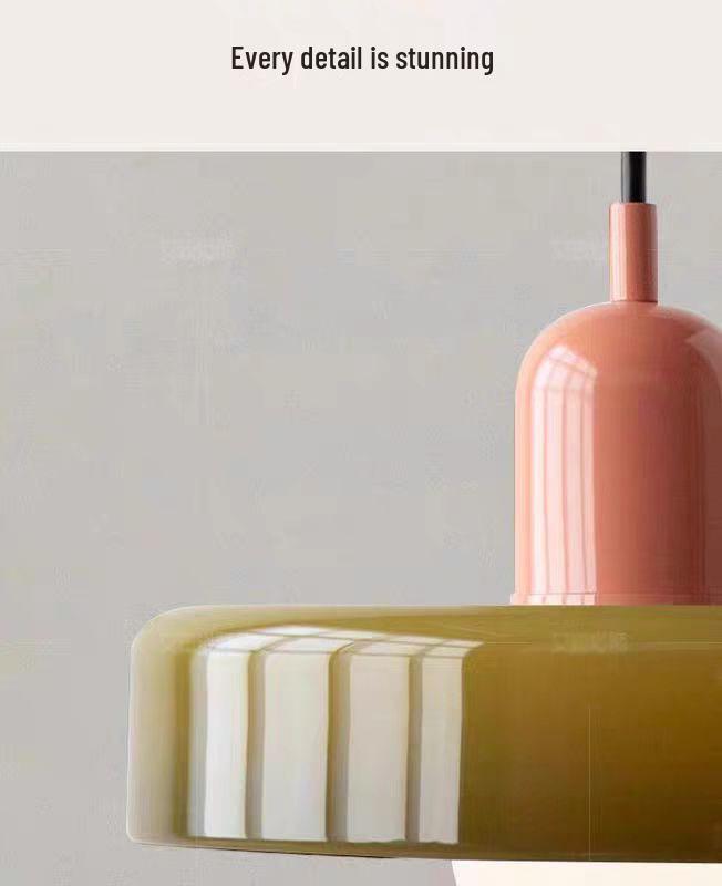 Винтажный подвесной светильник из зеленого стекла в стиле Мемфис - Современная прикроватная люстра в стиле Баухаус