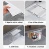 SelfAdhesive Drawer Storage Box Kitchen Bathroom Accessories Sundries Organizer Desktop Storage Clear Desk Hidden Under Organize