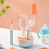 3Pcs/set Long Handle Cleaning Brush 360-degree Rotating Drying Rack Baby Bottle Brush  Baby Bottle