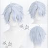 Cosplay Wig Halloween Party Anime Short Gray Blue Heat Resistant Synthtic Hair Wigs + Wig Cap
