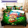3pcs One Piece Tony Tony Chopper pattern bedding set duvet cover set includes duvet cover &pillowcases, perfect all season bedroom decoration & gift