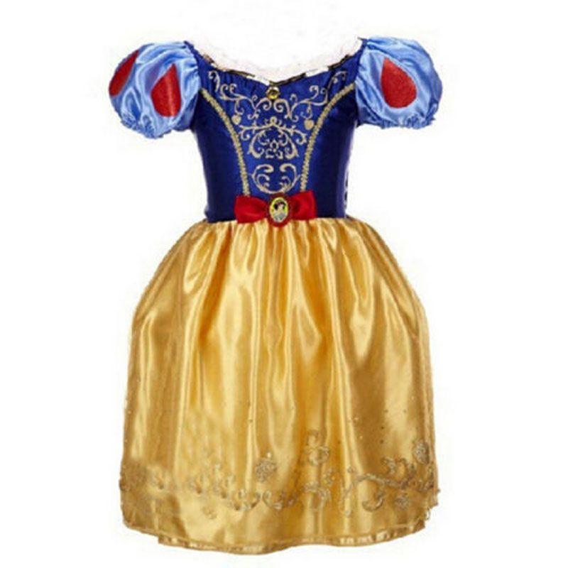 Элегантное детское платье принцессы для девочек для косплея Рапунцель Белль Золушки
