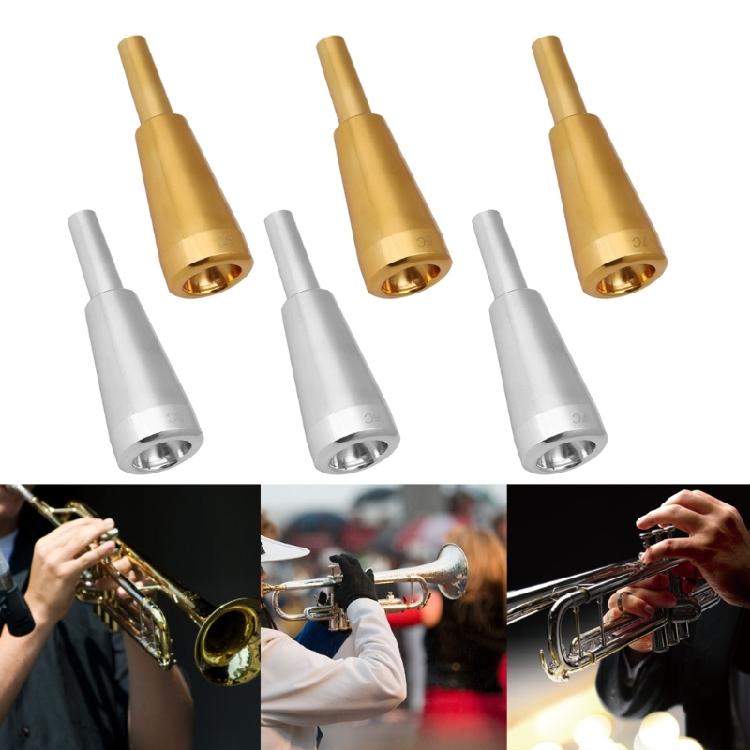 Professional 3.0C/5C/7C Plated Trumpet Mouthpiece Trumpet Nozzle Stainless Steel Trumpet Mouthpiece Small Trumpet Nozzle